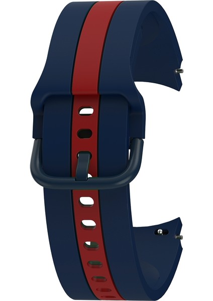 Samsung Galaxy Watch4 40/44MM Silikon Saat Bandı Mavi Kırmızı (Yurt Dışından) modelleri