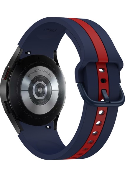 Samsung Galaxy Watch4 40/44MM Silikon Saat Bandı Mavi Kırmızı (Yurt Dışından) fırsatları