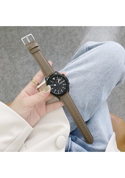 Samsung Galaxy Watch Active2 40MM Gri Için Deri Kordonlu Saat (Yurt Dışından)