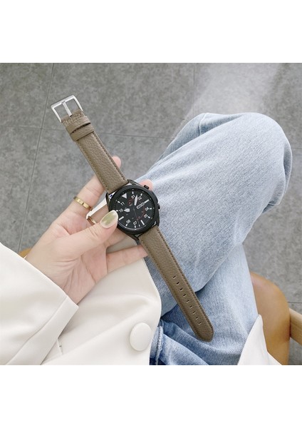 Samsung Galaxy Watch Active2 40MM Gri Için Deri Kordonlu Saat (Yurt Dışından)