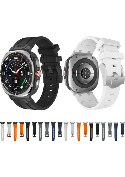 Samsung Galaxy Watch Ultra 47MM Siyah Için Sıvı Silikon Kayış (Yurt Dışından)