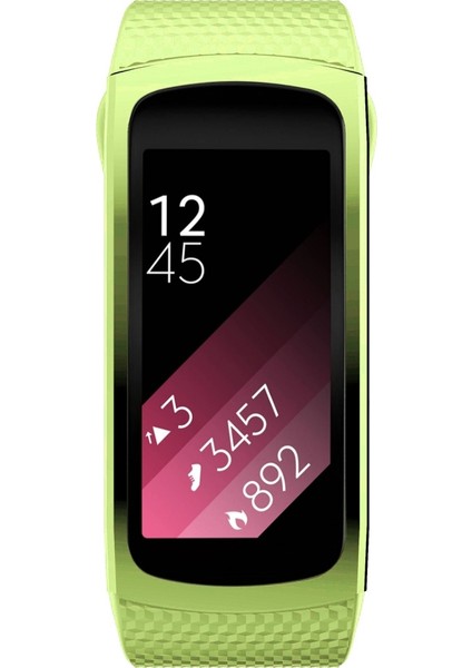 Samsung Gear Fit2 Pro Silikon Kordonlu Saat Için, Boyut: L Limon Yeşili (Yurt Dışından) modelleri