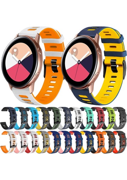 Samsung Galaxy Watch Active 2 Kırmızı+Siyah Için Silikon Watch Band (Yurt Dışından)