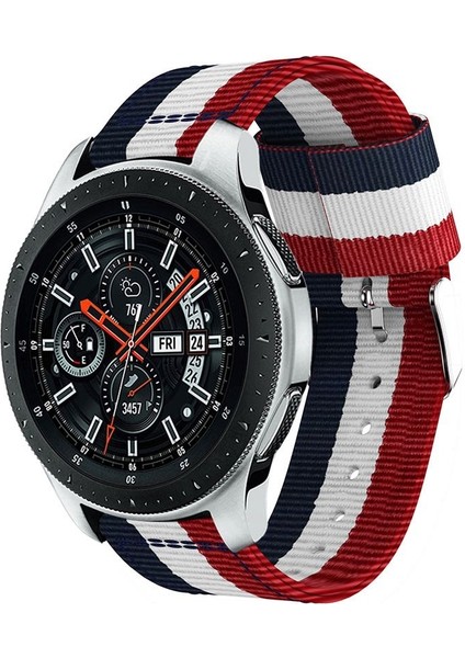 Samsung Galaxy Watch4 Için 40/44MM Naylon Kayış Mavi Beyaz Mor (Yurt Dışından)