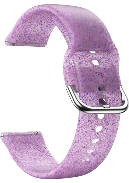 Samsung Galaxy Watch4 40/44MM Mor Parıltılı Silikon Kayış (Yurt Dışından) fiyatları