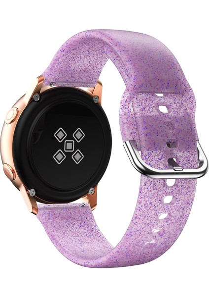 Samsung Galaxy Watch4 40/44MM Mor Parıltılı Silikon Kayış (Yurt Dışından) modelleri