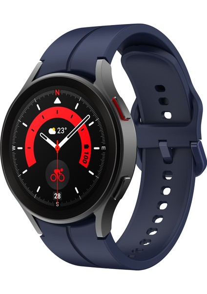 Samsung Galaxy Watch 5 40MM / 44MM Gece Mavisi Için Silikon Watch Band (Yurt Dışından)