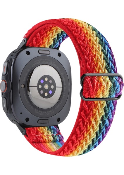 Samsung Galaxy Watch Ultra 47MM Gökkuşağı Için Naylon Örgülü Watch Band (Yurt Dışından)