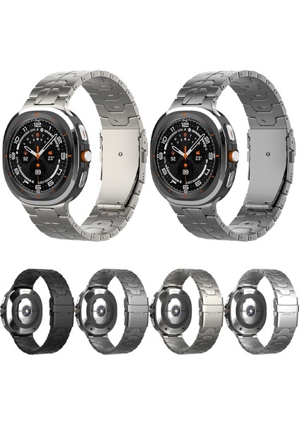 Samsung Galaxy Watch Ultra 47MM Gümüş Için Saf Titanyum Kayış (Yurt Dışından)