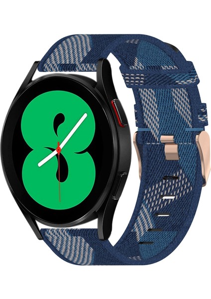 Samsung Galaxy Watch 4 44MM Mavi Için Naylon Dokuma Watch Band (Yurt Dışından)