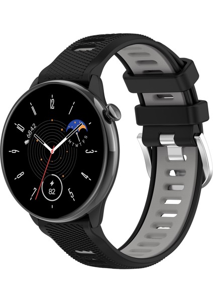 Samsung Galaxy Watch 6 40MM Siyah+Gri Için 20MM Silikon Kayış (Yurt Dışından)