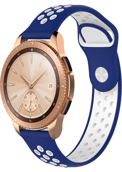 Galaxy Watch 42MM Beyaz Mavi Için Çift Renkli Bilek Kayışı Watch Band (Yurt Dışından)