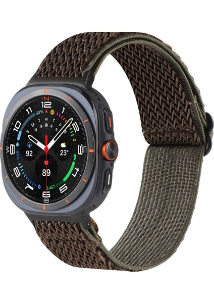 Samsung Galaxy Watch Ultra 47MM Koyu Yeşil Için Naylon Örgülü Watch Band (Yurt Dışından)