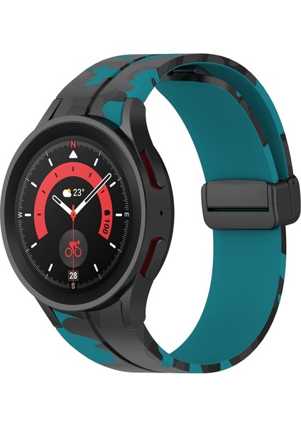 Samsung Galaxy Watch Için Silikon Watch Band5 / 5 Pro / Watch 4/4 Klasik Kamuflaj Koyu Mavi (Yurt Dışından)