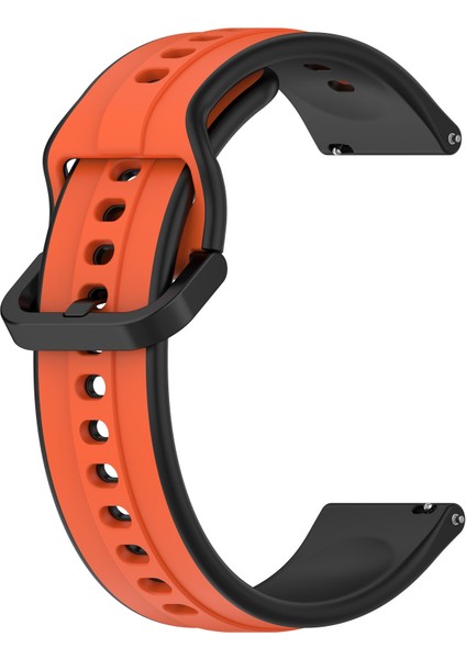 Samsung Galaxy Watch 5 44MM Turuncu+Siyah Için Silikon Watch Band (Yurt Dışından)