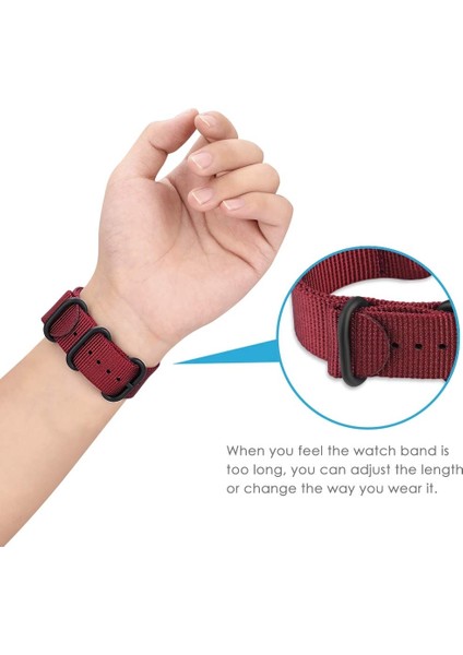 Naylon Üç Halkalı Kayış For Galaxy Watch Active 2 18MM Samsung Galaxy Watch Active 2 18MM / Gear S3 Turuncu (Yurt Dışından) fiyatları