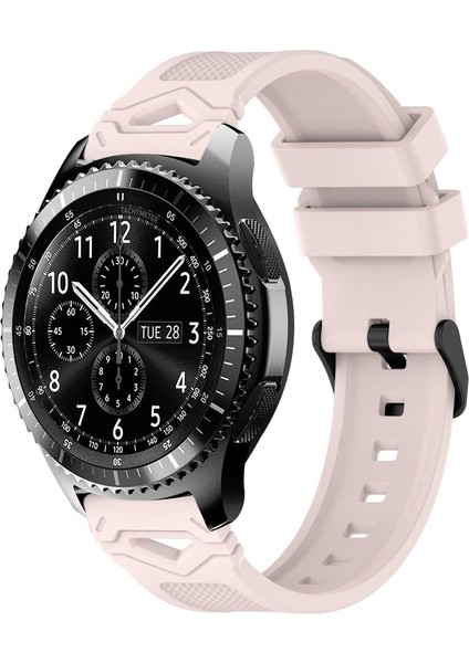 Samsung Galaxy Watch 22MM Pembe Noktalı Silikon Watch Band (Yurt Dışından)