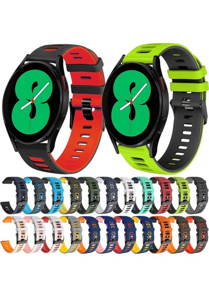 Samsung Galaxy Watch 4 44MM Yeşil+Siyah Için Silikon Watch Band (Yurt Dışından) fırsatları