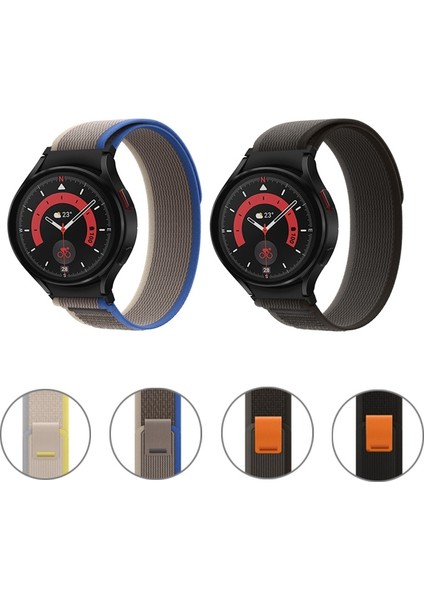 Samsung Galaxy Watch 5 Pro Için Naylon Watch Band Siyah (Yurt Dışından)