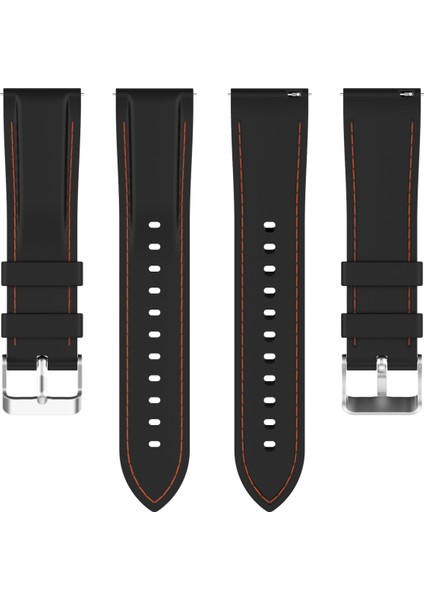 Samsung Galaxy Watch 3 Için 41MM 20MM Silikon Kordonlu Saat Siyah (Yurt Dışından)