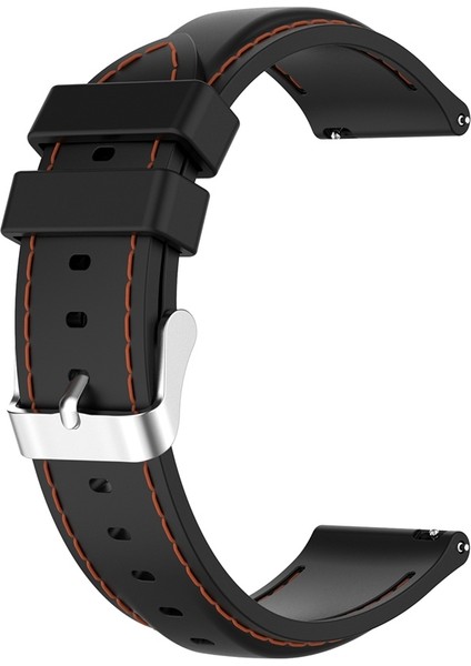 Samsung Galaxy Watch 3 Için 41MM 20MM Silikon Kordonlu Saat Siyah (Yurt Dışından)