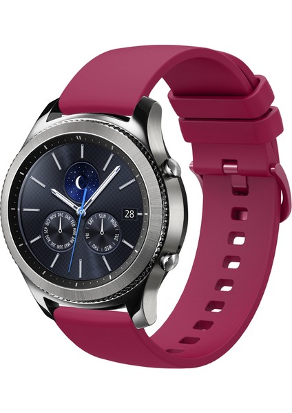 Samsung Gear S3 Classic Şarap Kırmızısı Için Silikon Watch Band (Yurt Dışından)
