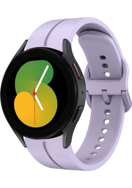 Samsung Galaxy Watch5 44MM Mor Için Silikon Saat Bandı (Yurt Dışından)