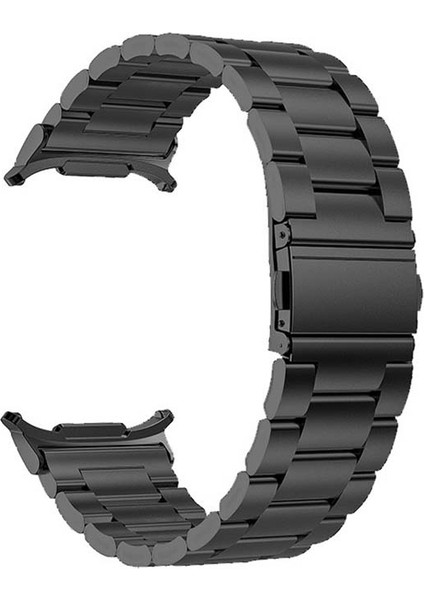 Samsung Galaxy Watch Ultra 47MM Siyah Için Üç Boncuklu Ste Kayış (Yurt Dışından)