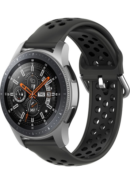 Samsung Galaxy Watch 46MM / Gear S3 Siyah Için Kayış (Yurt Dışından)