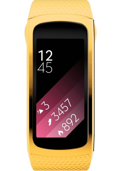 Samsung Gear Fit2 SM-R360 Için Silikon Saat Bandı, Bilek Kayışı Boyutu: 150-213MM Sarı (Yurt Dışından) modelleri