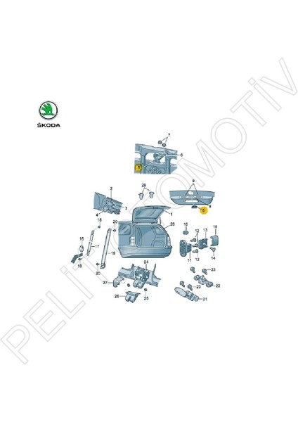 Golf (2007>2009) Bagaj Açma Butonu 5J0827566E modelleri