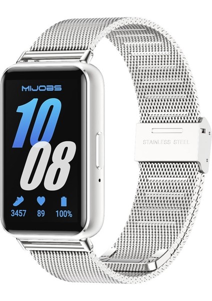Samsung Galaxy Fit 3 Gümüş Için Milan Toka Metal Kayış (Yurt Dışından)