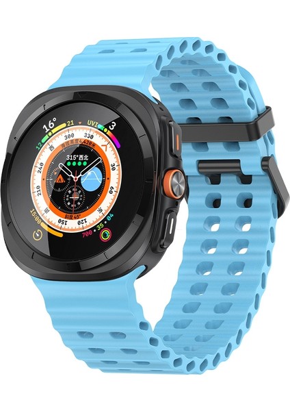 Samsung Galaxy Watch Ultra 47MM Gök Mavisi Için Okyanus Silikon Kayış (Yurt Dışından)