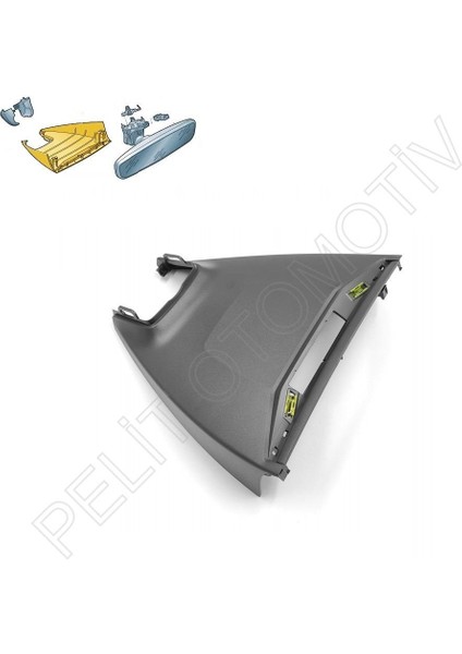 Passat B8 Iç Dikiz Ayna Kapağı 3G0868362B Siyah