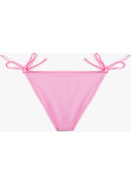 Astarlı Parlak Yanları Bağlamalı Ipli Bikini Altı