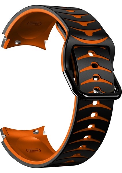 Samsung Galaxy Watch 5 Pro 45MM Siyah+Turuncu Için Silikon Watch Band (Yurt Dışından) fiyatları