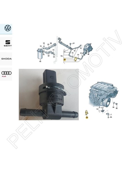 Volkswagen Yakıt Hattı Sıcaklık Sensörü 038906081B modelleri