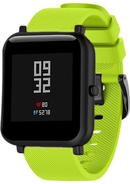 20MM Huami Amazfit Gts / Samsung Galaxy Izle Aktif 2 / Dişli Spor Silikon Watch Band Çim Yeşili (Yurt Dışından)
