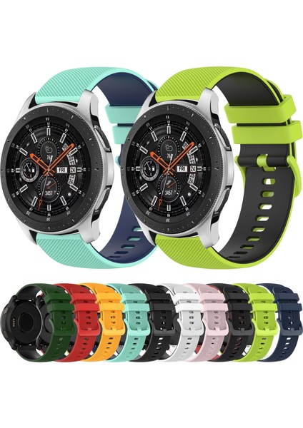 Samsung Galaxy Watch 42MM Limon Yeşili+Siyah Için Silikon Watch Band (Yurt Dışından) fırsatları