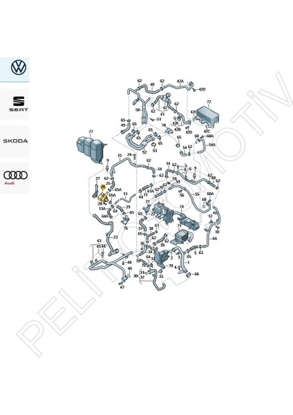 Audi Q7 Ek Su Pompası 059121012A (2007-2015)