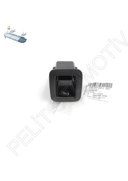 Passat B8 Arka Koltuk Isofix Bağlantısı 3G0887233C 82V Siyah