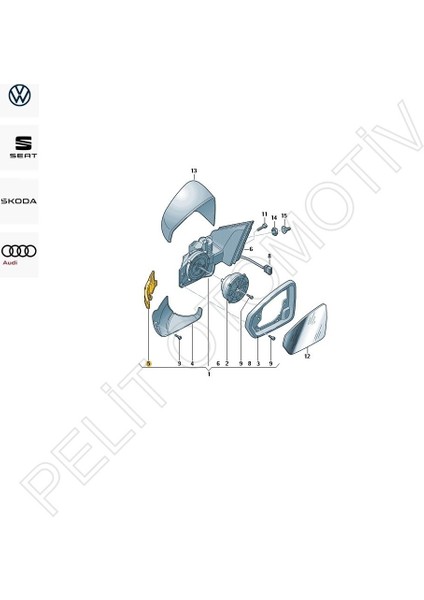 Polo Ayna Sinyali Sol 2G0949101 (2018-2025) fiyatları