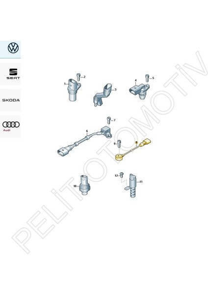 Audi Vuruntu Motor Sensörü 06E905377J