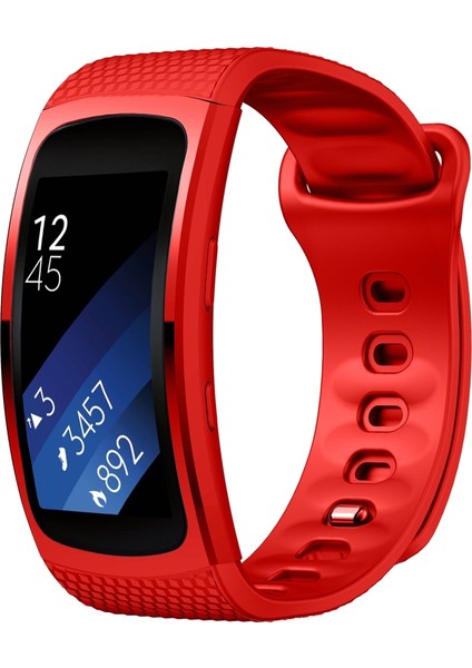 Samsung Gear Fit2 Pro Silikon Kordonlu Saat Için, Boyut: S Kırmızı (Yurt Dışından)