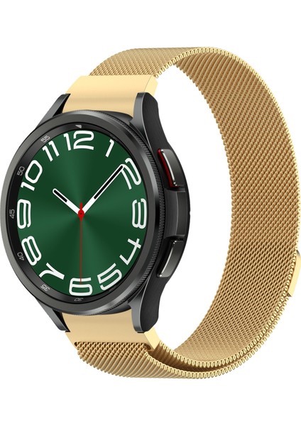 Samsung Galaxy Watch 6/6 Klasik Altın Için Manyetik Metal Kayış (Yurt Dışından)
