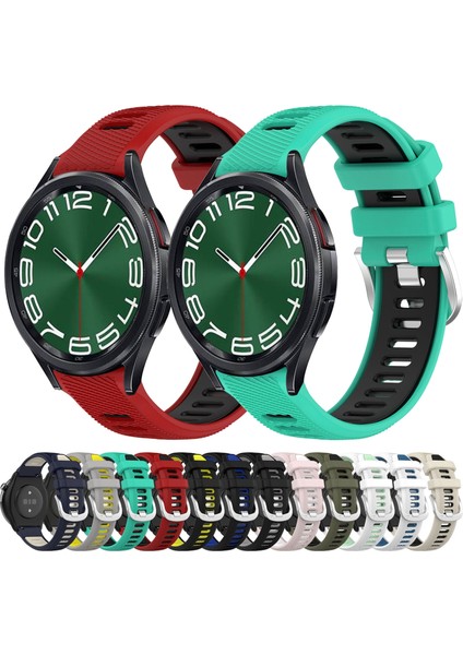 Samsung Galaxy Watch 6 Classic Için 20MM Silikon Kayış 43MM Pembe+Beyaz (Yurt Dışından) fırsatları