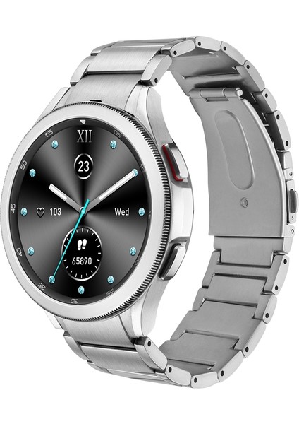 Samsung Galaxy Watch5 / Watch5 Pro / Watch4 / Watch4 Klasik Gümüş Için Zihinsel Kayış (Yurt Dışından)