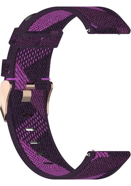 Galaxy Watch 42MM Için Örgü Naylon Bilek Kayışı, Galaxy Active / Active 2, Gear Sport, S2 Clic (Sarı) Mor (Yurt Dışından)
