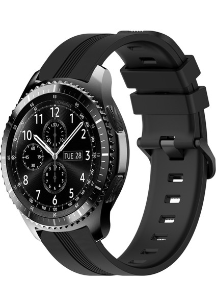 Samsung Gear S3 Frontier Siyah Için Silikon Watch Band (Yurt Dışından)