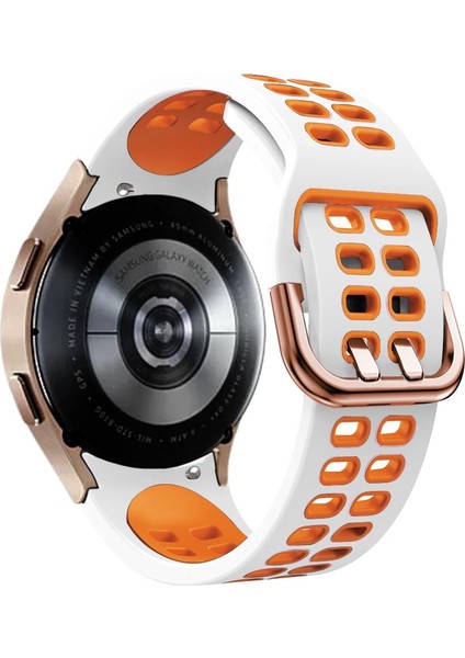 Galaxy Watch Active 2 Beyaz+Turuncu Için Silikon Watch Band (Yurt Dışından) fiyatları